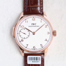 YL공장 IWC 포르투기저 수동 IW5242 IWC Portuguese Self-Winding Movement A.95290데코 로즈골드 금장 화이트다이얼 가죽줄