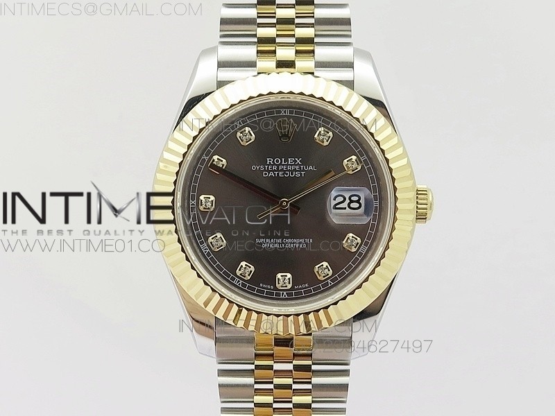 BP공장 V2 롤렉스 데이저스트2 콤비 그레이다이얼 텐포인트인덱스 Rolex DateJust2 SS&YG Gray Dial 10Point Index 신형브레스렛