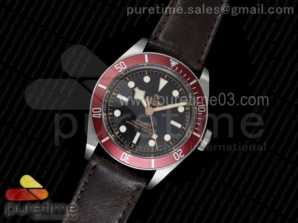 ZF공장 헤리티지 2016 블랙베이 41 쉴드 버건디인서트 TUDOR Heritage 2016 Black Bay Shield Brown Leather Strap