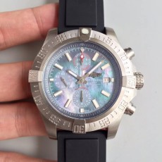 브라이틀링 스카이랜드 어벤져 티타늄 블루 자개다이얼 러버 스트랩 Breitling Skyland Avenger TitaniumBlue MOP Dial