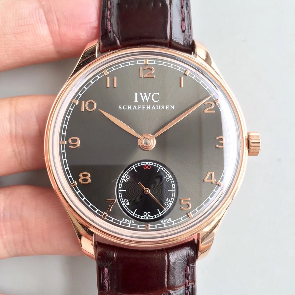 IWC 포르투기저 핸드와인딩  IW5454 로즈골드 챠콜그레이다이얼 V3