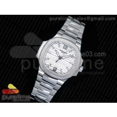 PF공장 파텍필립 노틸러스 레이디 7118 스틸 화이트다이얼 Nautilus Jumbo Ladies 7118 White Textured Dial on SS Bracelet A324 Clone