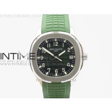 MP공장 파텍필립 아쿠아넛 점보 스틸 그린다이얼 그린러버스트랩 AQUANAUT JUMBO SS GREEN DIAL ON GREEN RUBBER STRAP A2824 TO PP324CS