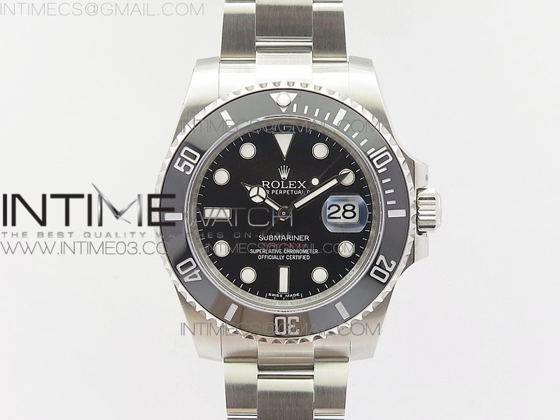 GM공장 롤렉스 904L 서브마리너 블랙데이트 SUBMARINER 116610 LN BLACK CERAMIC 904L BLACK DIAL (RED WORDS) ON SA3135