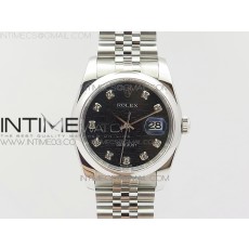 DJ공장 V2 롤렉스 데이저스트 36MM 돔베젤 다이아몬드블랙다이얼 쥬빌레브레이슬릿 DATEJUST 36MM 116234 SMOOTH BEZEL V2 DIAMOND BLACK JUBILEE DIAL ON SS JUBILEE BRACELET SA3135