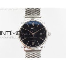 MK공장 V3 IWC 포르토피노 IW356501 스틸 블랙다이얼 브레이슬릿 PORTOFINO IW356501 SS BLACK DIAL ON SS BRACELET MIYOTA 9015