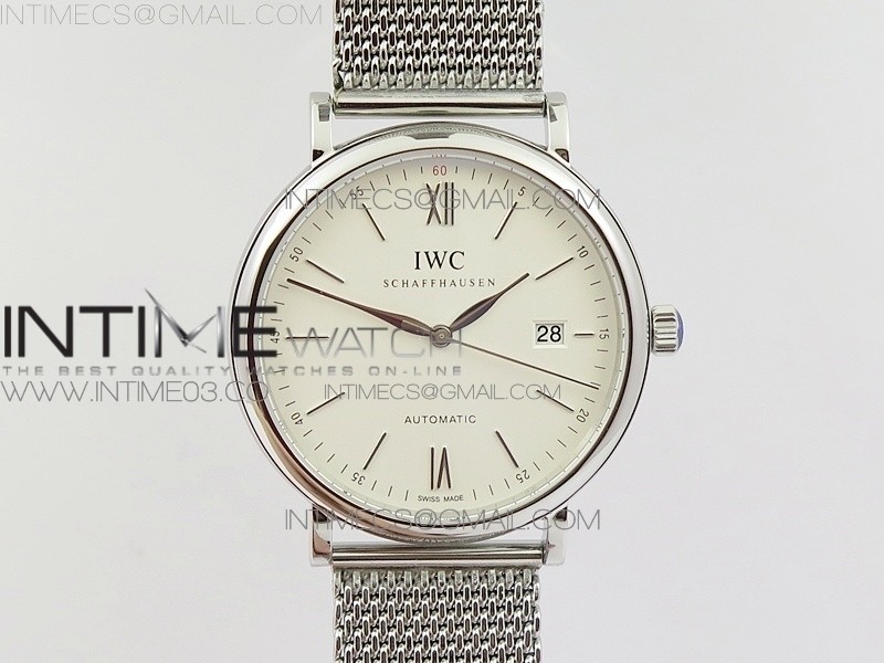 MK공장 V3 IWC 포르토피노 IW356501 스틸 화이트다이얼 브레이슬릿 PORTOFINO IW356501 SS WHITE DIAL ON SS BRACELET MIYOTA 9015