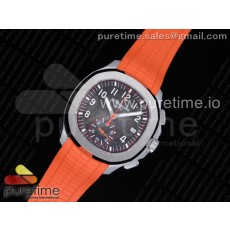 YL공장 파텍필립 아쿠아넛 크로노그래프 5968A 브라운다이얼 오렌지러버스트랩 Aquanaut Chronograph 5968A Brown Dial on Orange Rubber Strap A7750