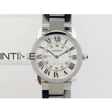 K11공장 까르띠에 롱드솔로 36MM 스틸 화이트다이얼 브레이슬릿 RONDE SOLO DE CARTIER 36MM WHITE DIAL ON SS BRACELET RONDA QUARTZ