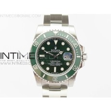 DJ공장 3135 롤렉스 316L 서브마리너 그린 데이트 SUBMARINER 116610 LV GREEN CERAMIC SS GREEN DIAL ON DJ3135(FREE TIMEAPPMILANO R COVER)