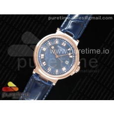 V9공장 브레게 마린 5517 로즈골드금장 블루다이얼 가죽스트랩  Marine 5517 RG Blue Dial on Blue Leather Strap A23J