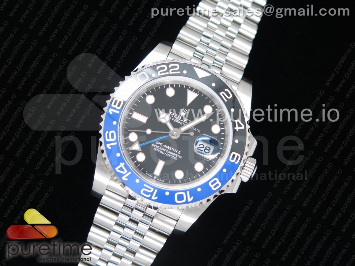 EW공장 롤렉스 GMT마스터2 블루앤블랙 파워에이드 쥬빌레브레이슬릿 GMT-Master II 116710 BLNR Black/Blue Ceramic on SS Jubilee Bracelet A2836