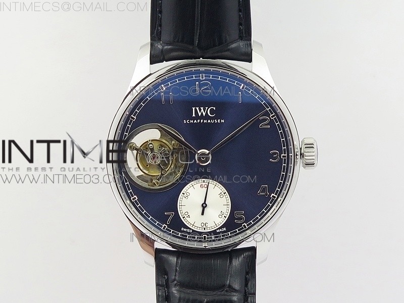 ZF공장 IWC 포르투기저 투어빌론 IW5463 스틸 블루다이얼 가죽스트랩 IWC PORTUGUESE TOURBILLON IW5463 SS BLUE DIAL ON BLACK LEATHER STRAP