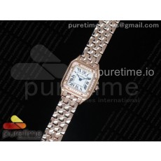 K11공장 까르띠에 팬더 레이디즈 22 로즈골드금장 화이트다이아다이얼 브레이슬릿 Panthère Secrete Ladies 22mm RG White Dial Diamonds Bezel on RG Bracelet Ronda Quartz