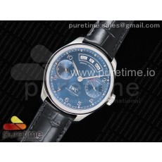 YL공장 V2 IWC 포르투기저 애뉴얼캘린더 블루다이얼 가죽스트랩 IWC Portuguese Real PR Real Annual Calendar IW503502 Blue Dial on Black Leather Strap A52850 V2