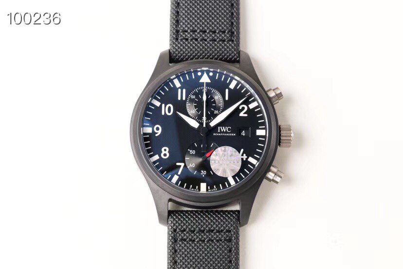 YL공장 IWC 파일럿 IW389001 세라믹케이스 블랙다이얼 나일론스트랩 IWC PILOT IW389001 CERAMIC CASE BLACK DIAL ON NYLON STRAP A7750