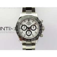 JH공장 세라토나 화이트다이얼 브레이슬릿 DAYTONA 116519LN WHITE DIAL STICKS MAKERS CERAMIC BEZEL ON SS BRACELET A4130