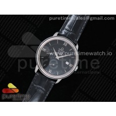 ZF공장 오메가 드빌 프레스티지 파워리저 블랙다이얼 가죽스트랩 De Ville Prestige Real PR SS Black Dial on Black Leather Strap MIYOTA 9015