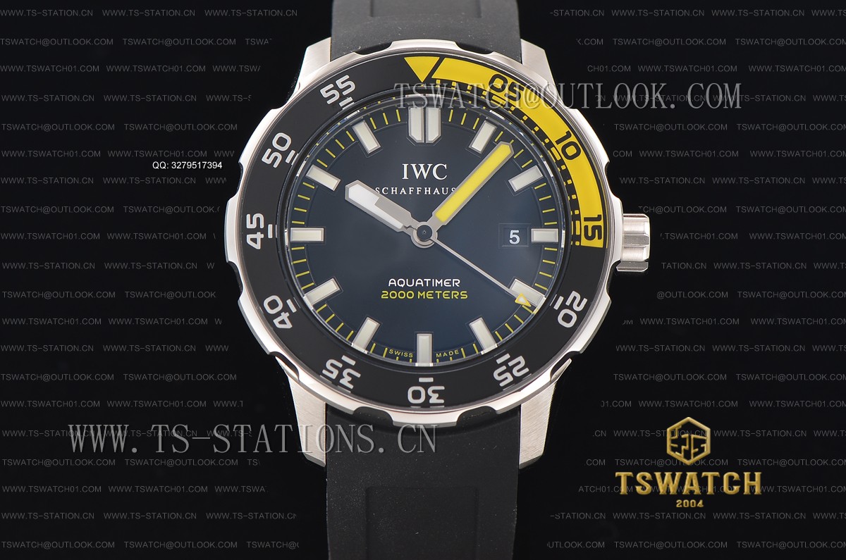 IWS공장 IWC 아쿠아타이머 46mm 블랙다이얼 러버스트랩 IW356802 Aquatimer 46mm IWSF 1:1 Black Dial SS RU A2892