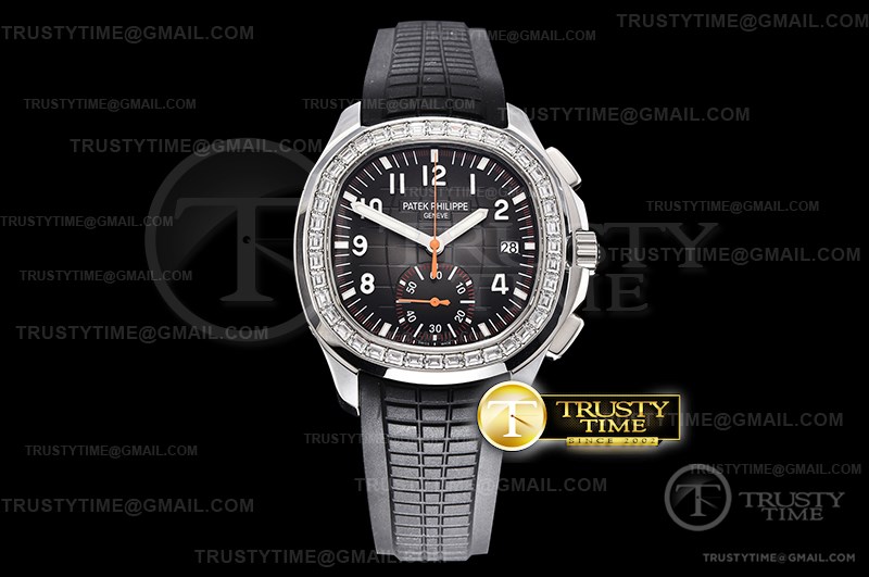 YL공장 파텍필립 아쿠아넛 크로노그래프 블랙다이얼 러버스트랩 Aquanaut Chrono 5968A Baug D SS/RU (Blk) Blk YLF A7750