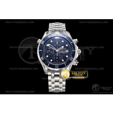 AC공장 오메가 씨마스터 크로노 블루물결다이얼 브레이슬릿 Seamaster Chronograph SS/SS Blue ACF Asia 7750