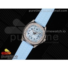 PP공장 아쿠아넛 블루자개다이얼 러버스트랩 Aquanaut 5067A SS Light Blue MOP Dial on Light Blue Rubber Strap AE23 PPF공장