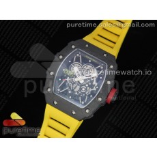 KV공장 V3 리차드밀 RM035-02 스켈레톤다이얼 러버스트랩 RM035-02 Skeleton Dial Red on Yellow Rubber Strap MIYOTA8215 V3