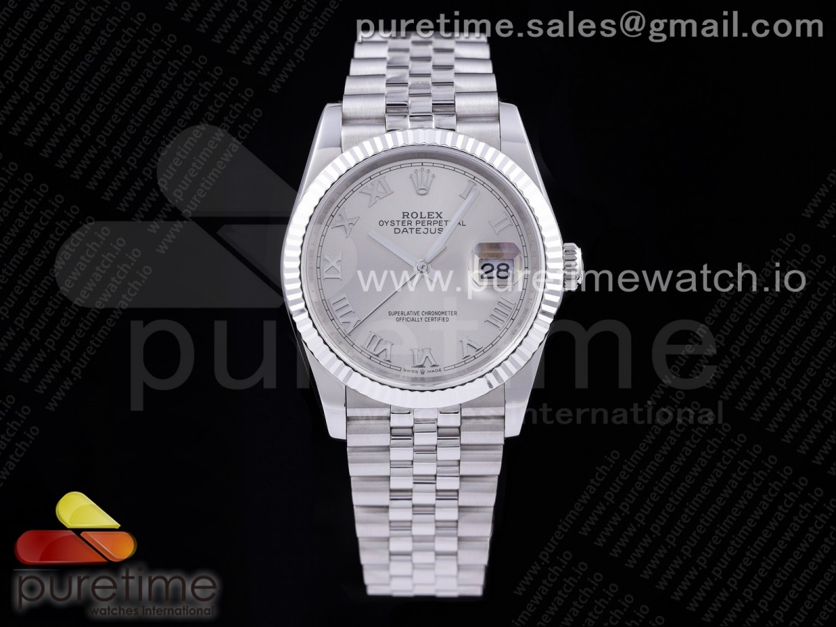 GM공장 롤렉스 데이저스트 36 실버다이얼 브레이슬릿3235 DateJust 36 SS 126234 904L Steel Silver Dial Roman Markers on Jubilee Bracelet SA3235