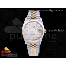 GM공장 롤렉스 데이저스트 36 옐로우골드콤비 포금 실버다이얼 브레이슬릿 DateJust 36 SS/YG 126233 GMF Gold Wrapped 904L Steel Silver Dial Stick Markers on Jubilee Bracelet SA3235