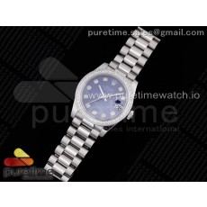 GM공장 롤렉스 데이저스트 31 블루다이얼 브레이슬릿 DateJust 31 Ladies 278289 GMF 316L Steel Blue Dial Diamonds Bezel and Markers on President Syle Bracelet