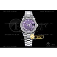 BP공장 롤렉스 데이저스트 31 퍼플다이얼 브레이슬릿 2813 DJ Midsize 31mm Pres Diam SS/SS Purp Rmn BP A2813