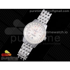 XB공장 브라이틀링 내비타이머 화이트다이얼 브레이슬릿 Navitimer 1 SS 41mm White Dial on SS Bracelet A2824