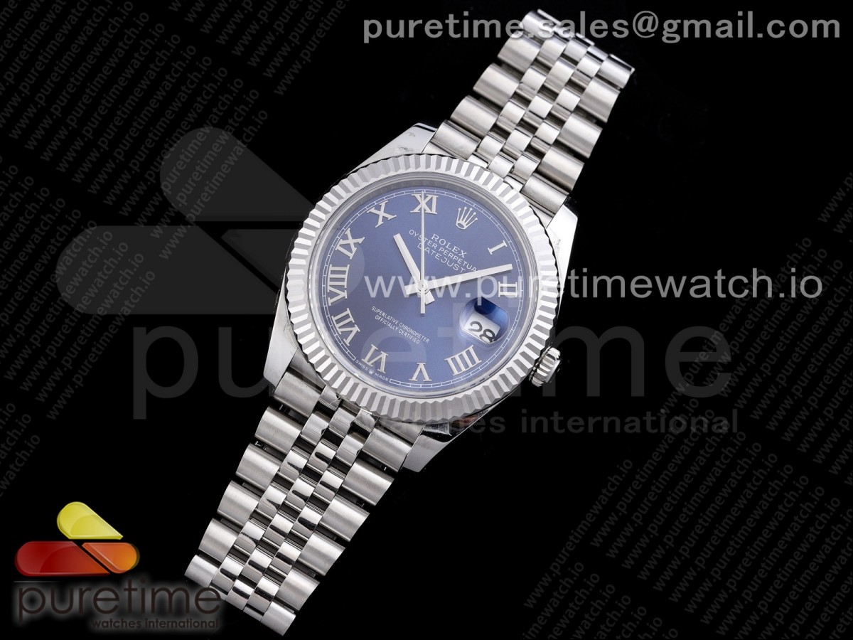 RE공장 롤렉스 데이저스트 41 블루다이얼 브레이슬릿 New DateJust 41 126334 SS Blue Dial Roman Markers on Jubilee Bracelet A3235 Clone