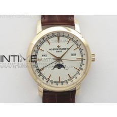 AI공장 트레디셔널 로골 화이트다이얼 가죽스트랩 Traditionnelle 4010T RG White on Brown Leather Strap A2460QCL