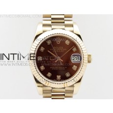 BP공장 롤렉스 데이저스트 31 로즈골드금통 브라운다이얼 브레이슬릿2813 Datejust 31mm 278275 RG Brown Crystal Markers Dial on RG President Bracelet