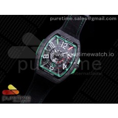 OX공장 뱅가드레이싱 카본 그린다이얼 러버스트랩 Vanguard Racing Carbon Green Skeleton Dial on Black Rubber Strap NH35A