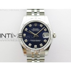 GS공장 롤렉스 데이저스트 31 블루다이얼 브레이슬릿 Datejust 31mm 178274 SS Blue Crystal Markers Dial on SS Jubilee Bracelet SEIKO NH05A