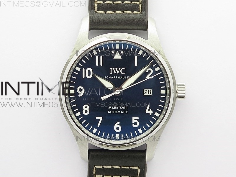 FK공장 마크18 블루다이얼 가죽스트랩 MARK XVIII Le Petit Prince IW327004 SS FKF 1:1 Best Edition Blue Dial On Brown Leather Strap