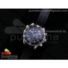 무명공장 오메가 씨마스터 블랙다이얼 러버 Seamaster Professional 300M Chronograph SS Black Dial on Black Rubber Strap A7750