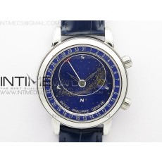 AI공장 파텍 6104P 문 블루다이얼 가죽스트랩 6104P Moon SS AIF Blue Dial SS Bezel on Blue Leather Strap A240