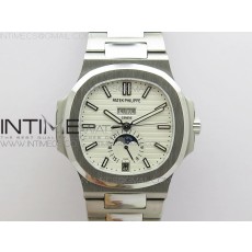 V9공장 노틸러스 애뉴얼캘린더 화이트다이얼 Nautilus 5726 V9F Best Edition White Dial Working Annual Calendar SS BRACELET A.324