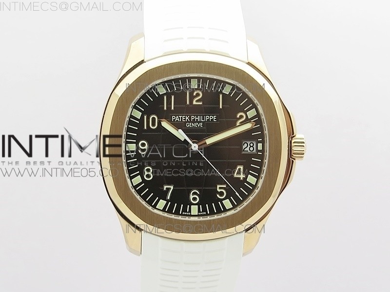 ZF공장 아쿠아넛 로골 브라운다이얼 러버 Aquanaut 5167R RG ZF 1:1 Best Edition Brown Dial on White Rubber Strap 324CS (Free box)