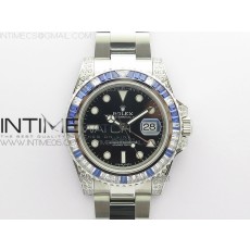 BP공장 젬티 3186 블랙다이얼 GMT Master II 126710 White/Blue T Crystal BP Best Edition Black Dial On SS Bracelet  3186 CHS