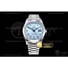 BP공장 롤렉스 데이데이트 40미리 아이스블루다이얼 2813 DayDate 40mm Smth Pres SS/SS I-Blue/Arab BPF A2813