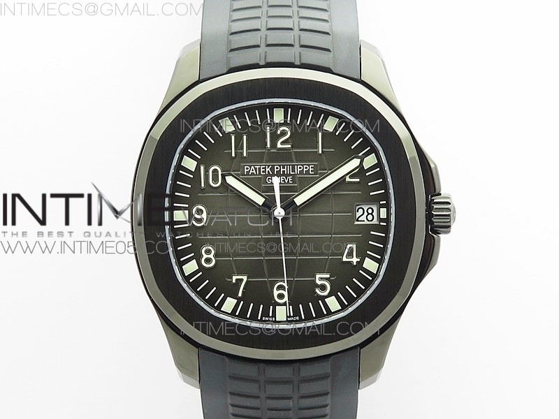 ZF공장 아쿠아넛 DLC 블랙다이얼 러버 Aquanaut Jumbo 5167A DLC ZF 1:1 Best Edition Black Dial on Black Rubber Strap 324CS