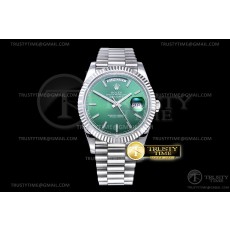 GM공장 롤렉스 데이데이트 40 그린다이얼 2836 DayDate 40mm 904L Flt SS/SS Green Stk GMF A2836