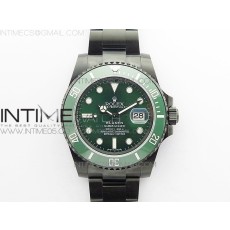 V9공장 서브 DLC 그린다이얼 3135 Submariner 116610 LV Blaken DLC 904L Steel V9F 1:1 Best Edition Green Dial On SA3135