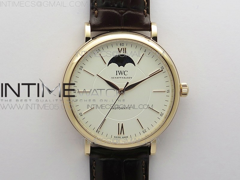 MK공장 포르토피노 로골 화이트다이얼 가죽스트랩 Portofino IW459402 RG MKS 1:1 Best Edition White Dial on Brown Leather Strap Miyota 9015