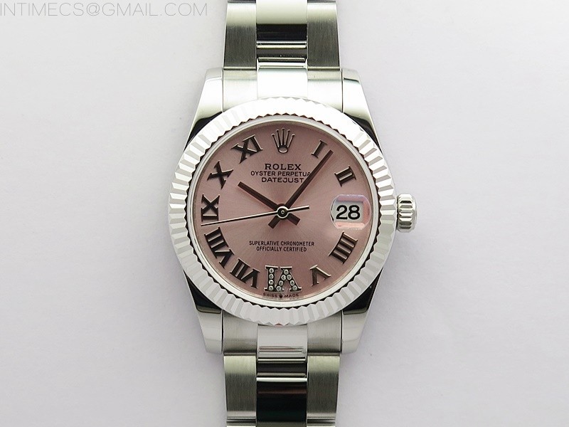 BP공장 롤렉스 데이저스트 31 핑크다이얼 2813무브 21600진동 Datejust 31mm 278273 SS BP Best Edition Pink Roman Markers Dial on Oyster Bracelet