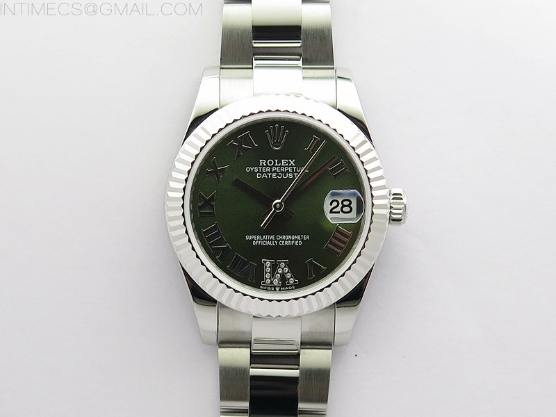 BP공장 롤렉스 데이저스트 31 그린다이얼 2813무브 21600진동 Datejust 31mm 278273 SS BP Best Edition Green Roman Markers Dial on Oyster Bracelet